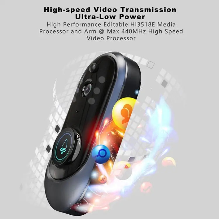 M108 720P 6400mAh Smart WIFI Video Visual Doorbell,Support Phone Remote Monitoring & Real-time Voice Intercom M108