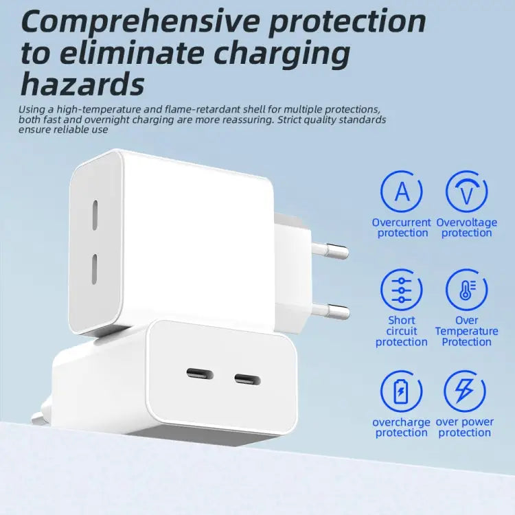 M160 PD 40W Dual Type-C Fast Charger EU Plug US Plug - US Plug - Apple Accessories
