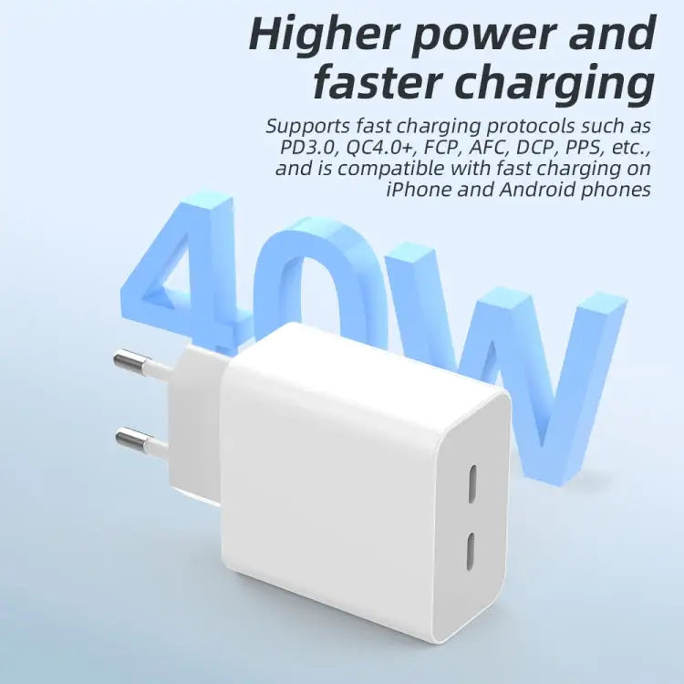 M160 PD 40W Dual Type-C Fast Charger EU Plug US Plug - US Plug - Apple Accessories