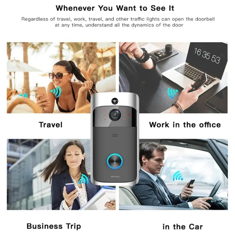 M3 720P Smart WIFI Ultra Low Power Video Visual Doorbell With Ding Dong Version US Plug With Ding Dong Version