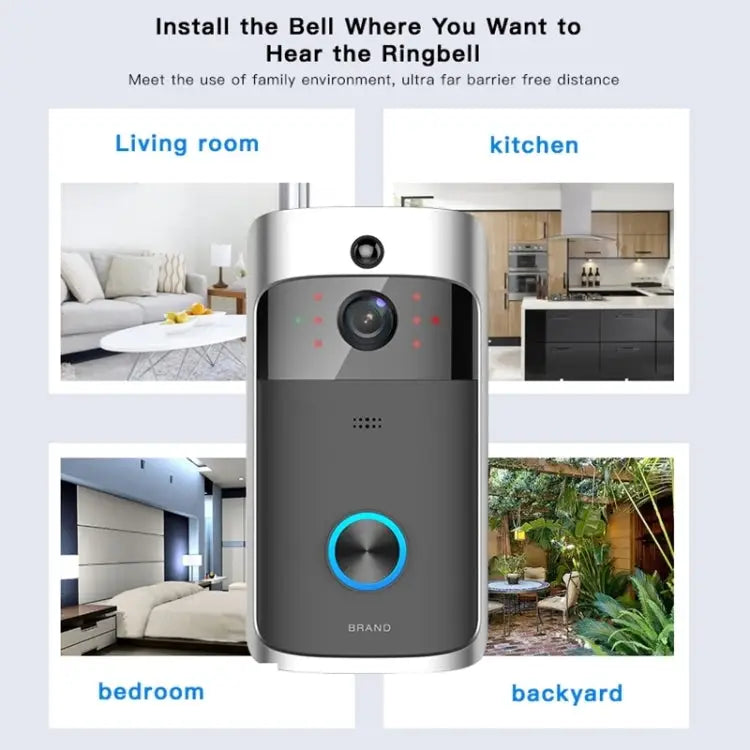 M3 720P Smart WIFI Ultra Low Power Video Visual Doorbell With Ding Dong Version US Plug With Ding Dong Version