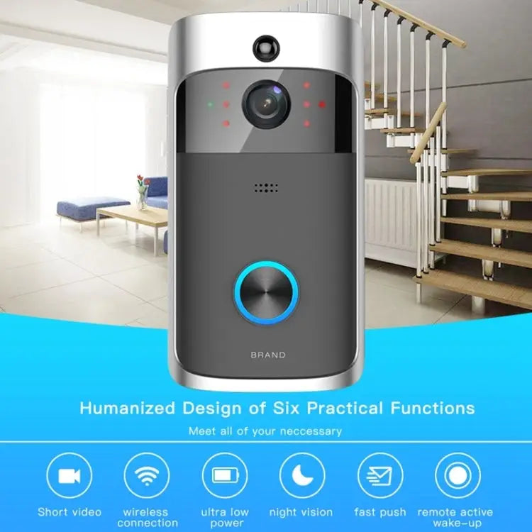 M3 720P Smart WIFI Ultra Low Power Video Visual Doorbell With Ding Dong Version US Plug With Ding Dong Version