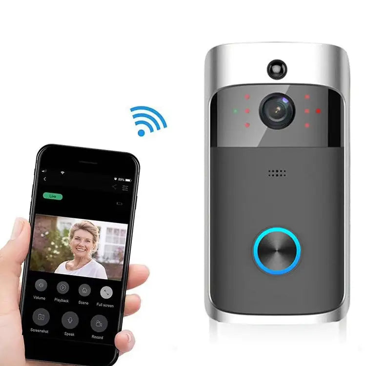 M4 720P Smart WIFI Ultra Low Power Video PIR Visual Doorbell with 3 Battery Slots,Support Mobile Phone Remote