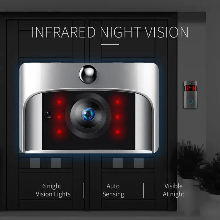 M4 720P Smart WIFI Ultra Low Power Video PIR Visual Doorbell with 3 Battery Slots,Support Mobile Phone Remote
