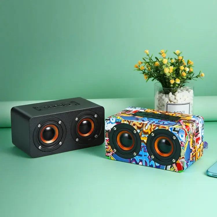 M5 Multifunctional Desktop Wooden Bluetooth Speaker Wireless Loudspeaker - Apple Accessories