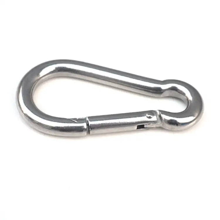 M5 Stainless Steel Carabiner Spring Hook Multi-tool Mountaineering Buckle Lock Camping Hook Rope Inner Diameter: 4.9mm