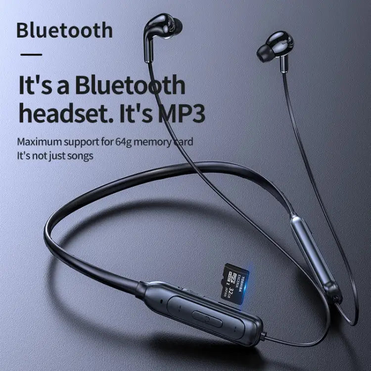 M60 8D Surround Sound Wireless Neck-mounted 5.1 Bluetooth Earphone Support TF Card MP3 Mode - Apple Accessories