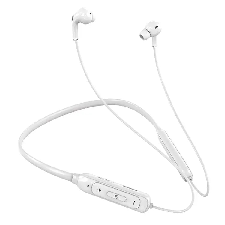 M60 8D Surround Sound Wireless Neck-mounted 5.1 Bluetooth Earphone Support TF Card MP3 Mode - White - Apple Accessories