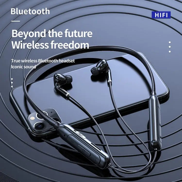 M60 8D Surround Sound Wireless Neck-mounted 5.1 Bluetooth Earphone Support TF Card MP3 Mode - Apple Accessories