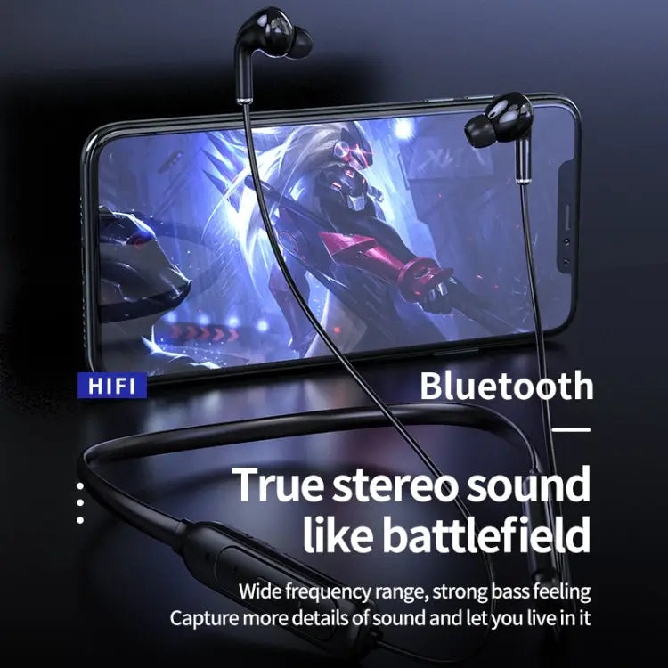M60 8D Surround Sound Wireless Neck-mounted 5.1 Bluetooth Earphone Support TF Card MP3 Mode - Apple Accessories