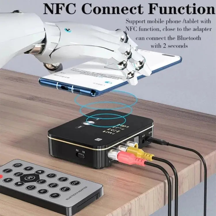 M8 NFC 2 in 1 NFC Optical Coaxial Bluetooth 5.0 Audio Transmitter Receiver with Digital Display M8 - M8