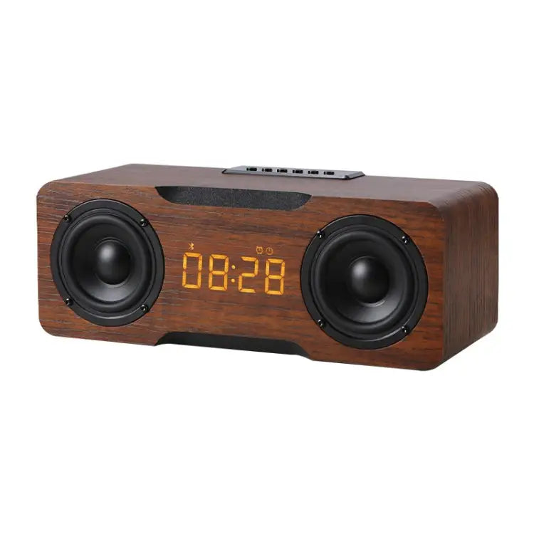 M8C Multifunctional Alarm Clock Bluetooth Speaker - Dark Brown - Apple Accessories