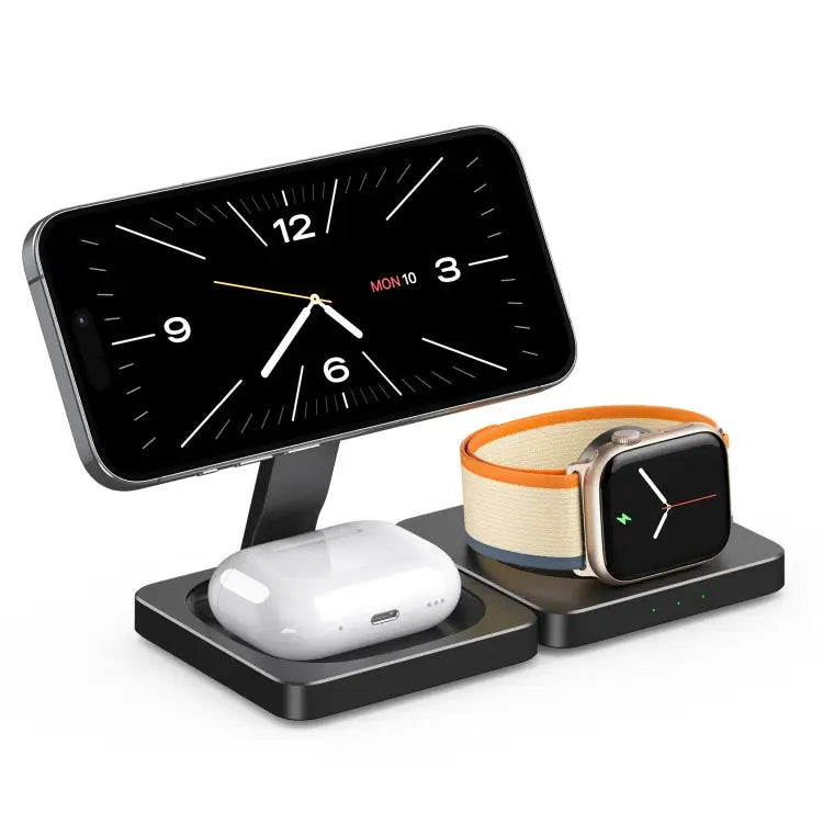 M9 3-In-1 Portable Magnetic Folding Wireless Charger Fast Charging Bracket - Apple Accessories