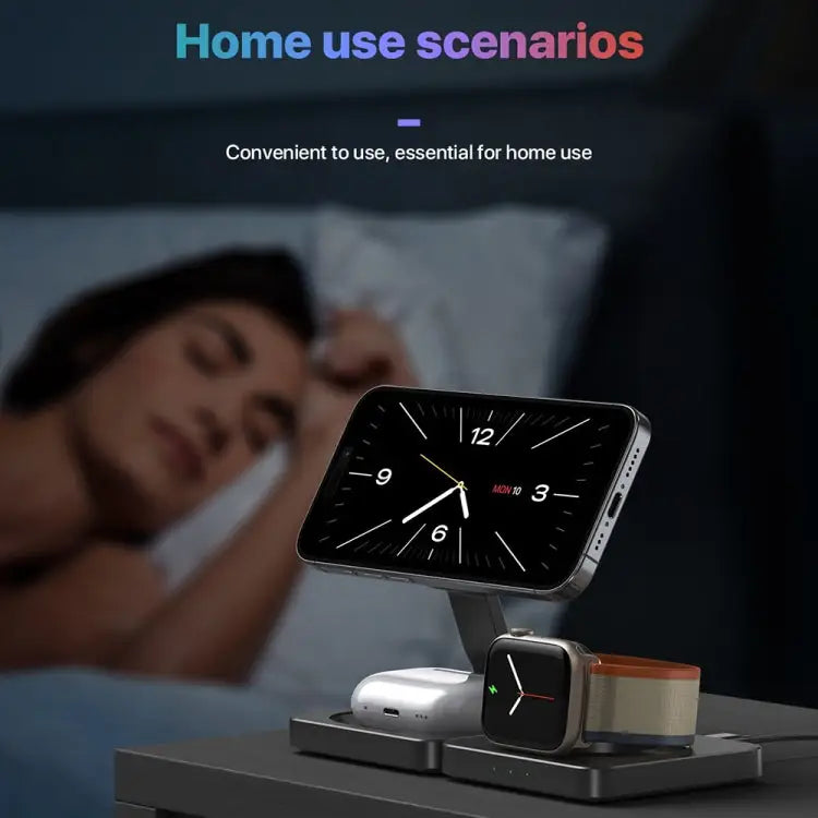 M9 3-In-1 Portable Magnetic Folding Wireless Charger Fast Charging Bracket - Apple Accessories