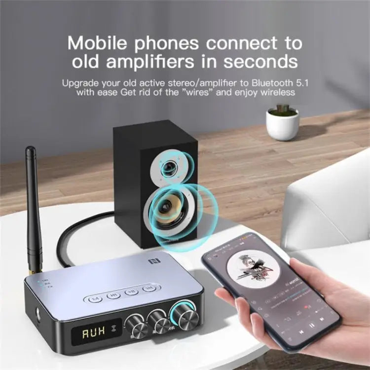 M9 Pro 5.1 Bluetooth Receiver Launcher FM Radio 4 In 1 NFC Audio Adapter M9 Pro - M9 Pro