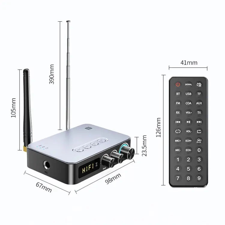 M9 Pro 5.1 Bluetooth Receiver Launcher FM Radio 4 In 1 NFC Audio Adapter M9 Pro - M9 Pro