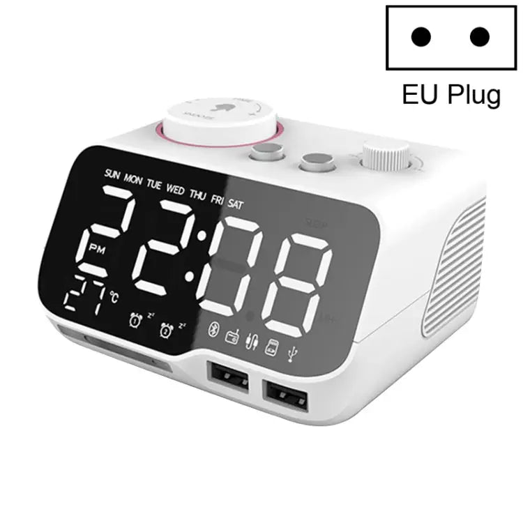 M9 Wireless Bluetooth Speaker Multifunctional Desktop Alarm Clock Support TF Card & U Disk & AUX US Plug EU Plug UK