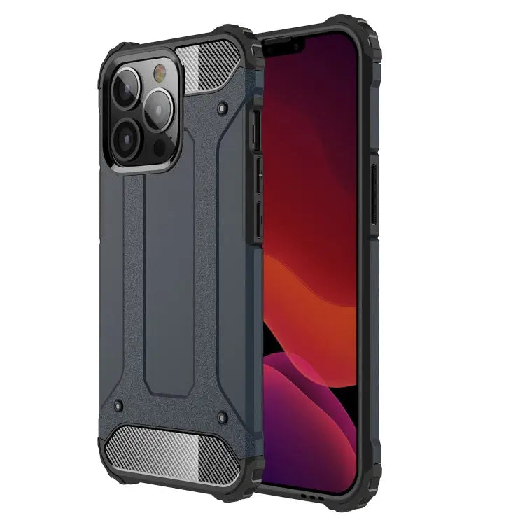 Magic Armor TPU + PC Combination Case For iPhone 13 Pro Max - For iPhone 13 Pro Max / Navy Blue - Apple Accessories