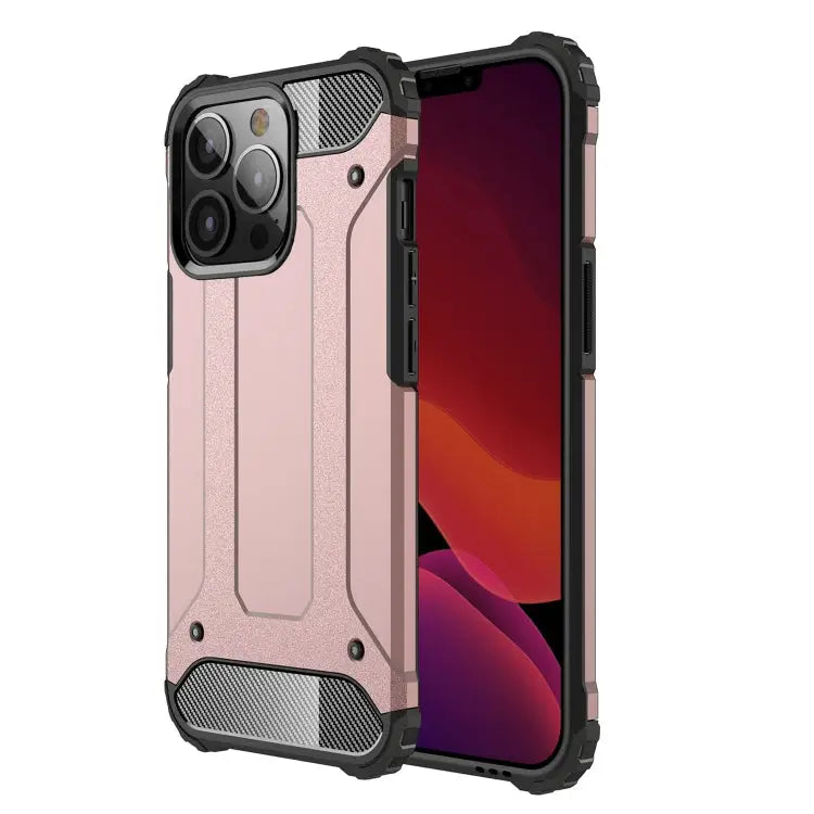Magic Armor TPU + PC Combination Case For iPhone 13 Pro Max - For iPhone 13 Pro Max / Rose Gold - Apple Accessories