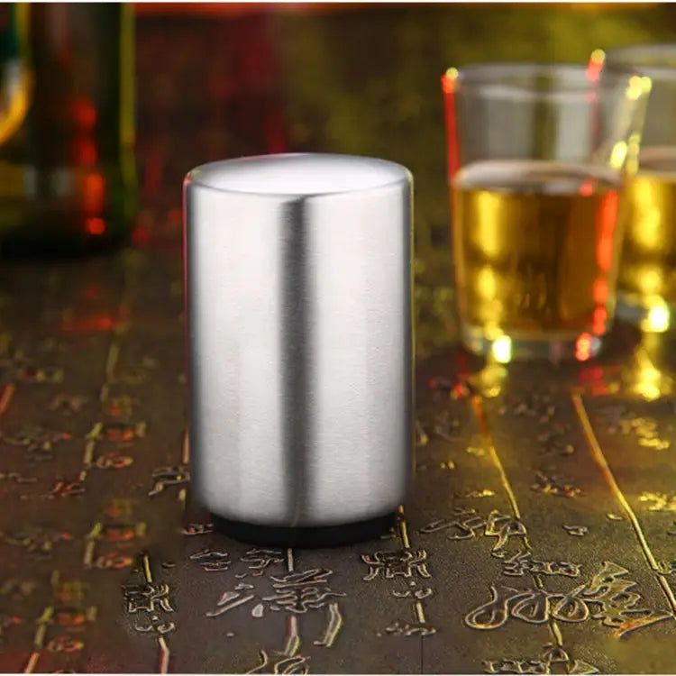 Magnetic Automatic Beer Bottle Cap Opener Stainless Steel Push Down Beer Opener Kitchen Gadgets Size: 8.5 x 5.2cm