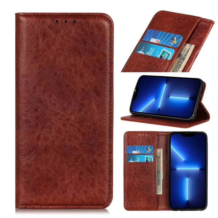 Magnetic Crazy Horse Texture Horizontal Flip Leather Case with Holder & Card Slots & Wallet For iPhone 13 mini