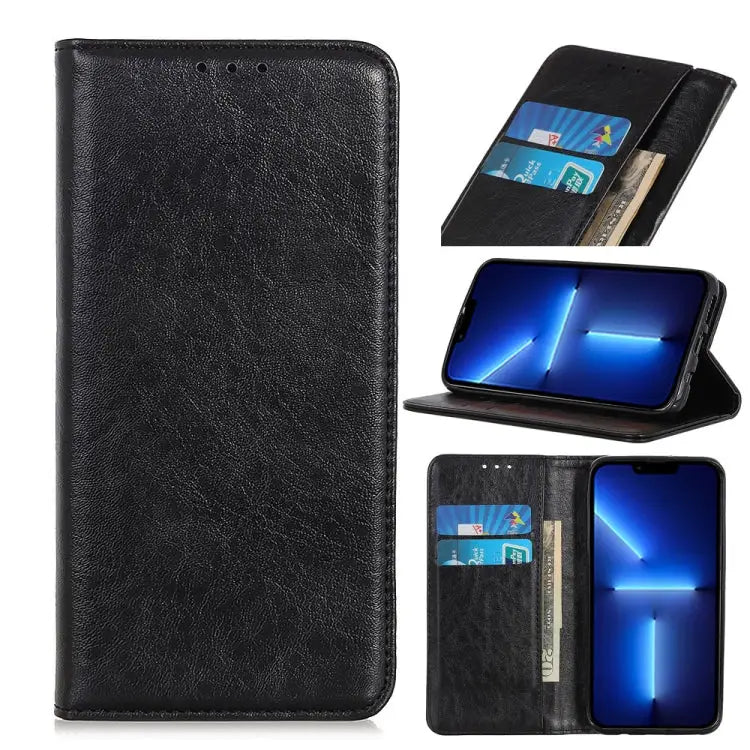 Magnetic Crazy Horse Texture Horizontal Flip Leather Case with Holder & Card Slots & Wallet For iPhone 13 mini