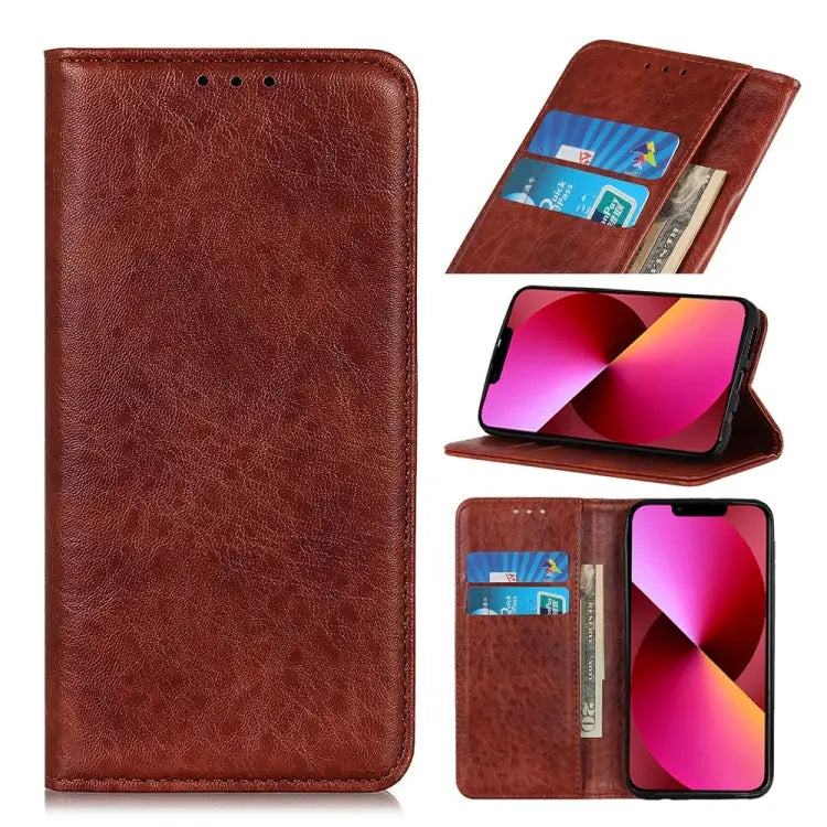 Magnetic Crazy Horse Texture Horizontal Flip Leather Case with Holder & Card Slots & Wallet For iPhone 13 mini