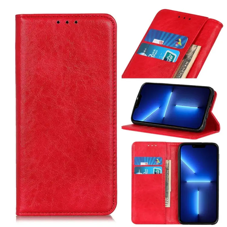 Magnetic Crazy Horse Texture Horizontal Flip Leather Case with Holder & Card Slots & Wallet For iPhone 13 mini