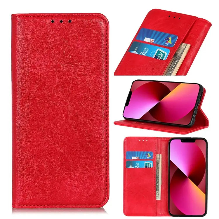 Magnetic Crazy Horse Texture Horizontal Flip Leather Case with Holder & Card Slots & Wallet For iPhone 13 mini