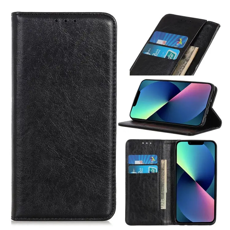 Magnetic Crazy Horse Texture Horizontal Flip Leather Case with Holder & Card Slots & Wallet For iPhone 13 mini