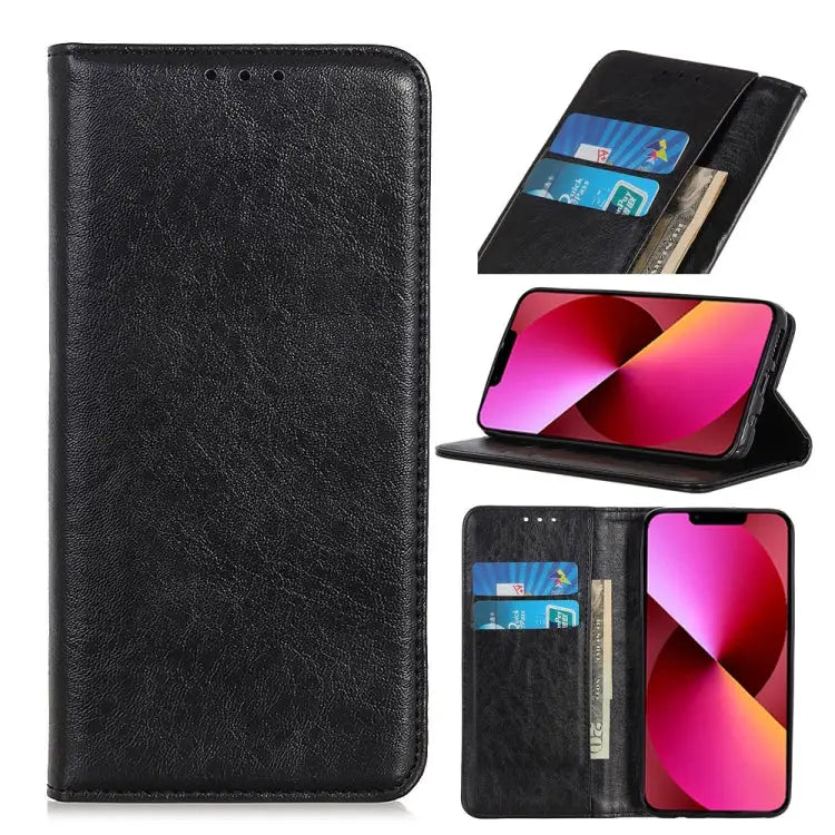 Magnetic Crazy Horse Texture Horizontal Flip Leather Case with Holder & Card Slots & Wallet For iPhone 13 mini
