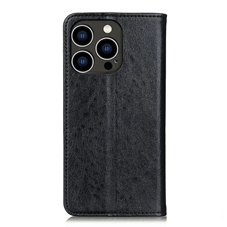 Magnetic Crazy Horse Texture Horizontal Flip Leather Phone Case For iPhone 16 Pro Max For iPhone 16 Pro For iPhone 15