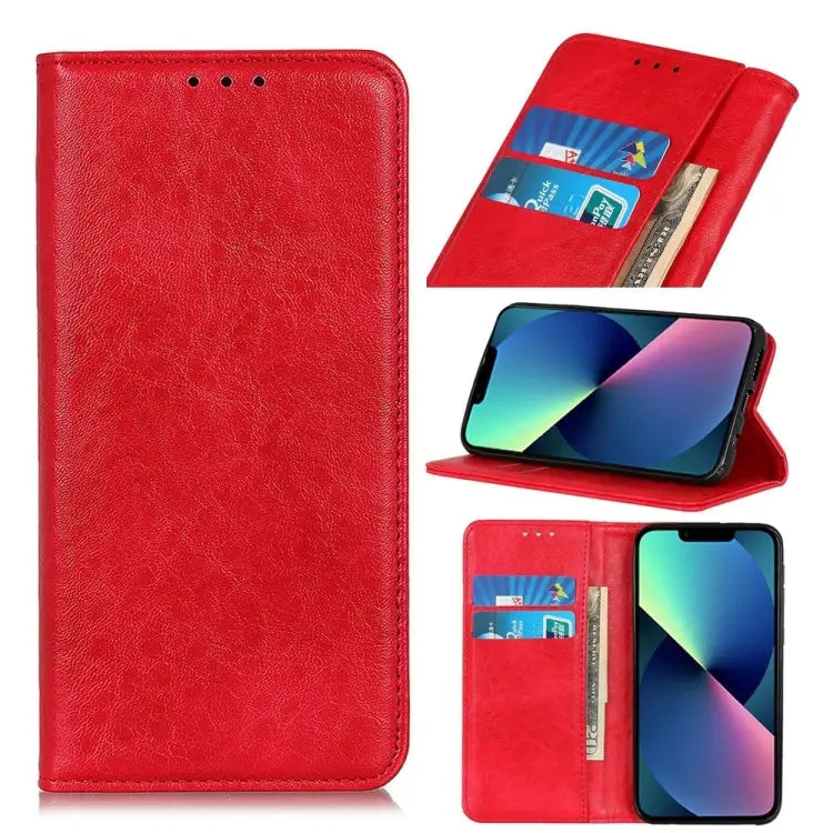 Magnetic Crazy Horse Texture Horizontal Flip Leather Phone Case,Small Quantity Recommended Before iPhone 14 Launching