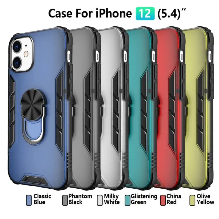 Magnetic Frosted PC + Matte TPU Shockproof Case with Ring Holder For iPhone 12 Pro Max For iPhone 12 / 12 Pro