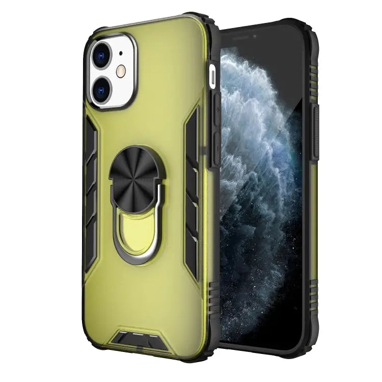 Magnetic Frosted PC + Matte TPU Shockproof Case with Ring Holder For iPhone 12 Pro Max For iPhone 12 / 12 Pro