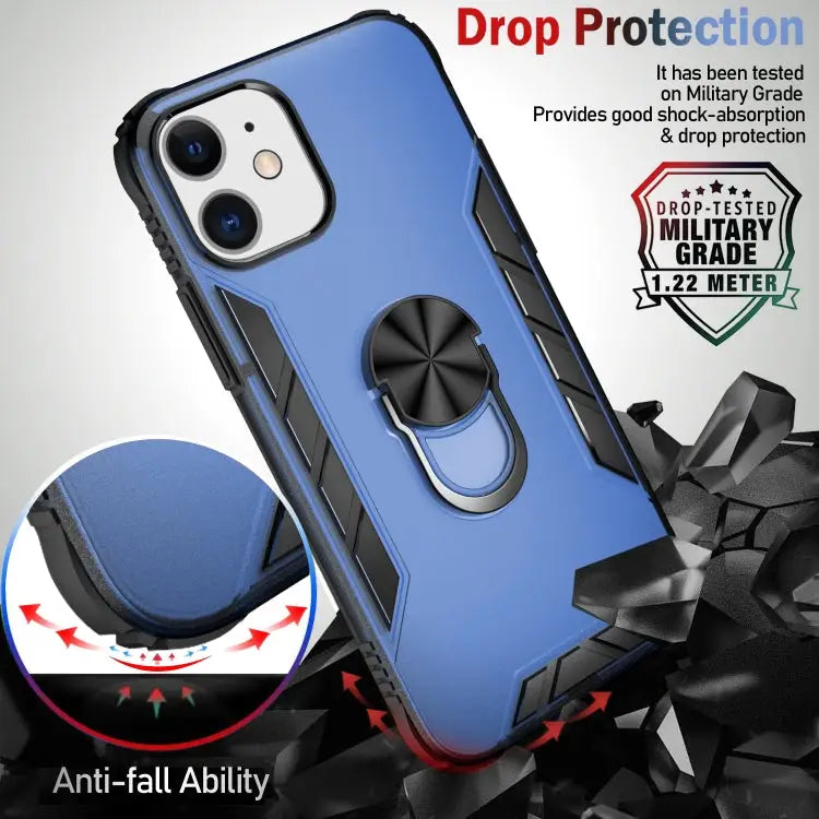 Magnetic Frosted PC + Matte TPU Shockproof Case with Ring Holder For iPhone 12 Pro Max For iPhone 12 / 12 Pro
