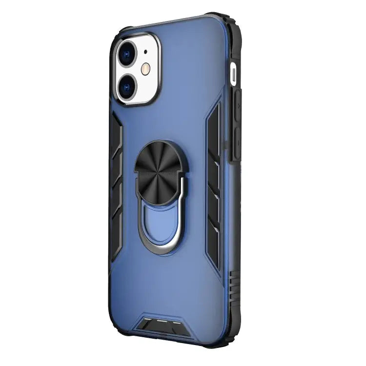 Magnetic Frosted PC + Matte TPU Shockproof Case with Ring Holder For iPhone 12 Pro Max For iPhone 12 / 12 Pro