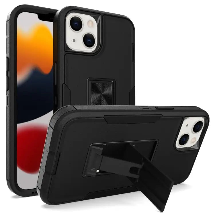 Magnetic Holder Phone Case For iPhone 13 For iPhone 13 Pro - For iPhone 13 / Black - Apple Accessories