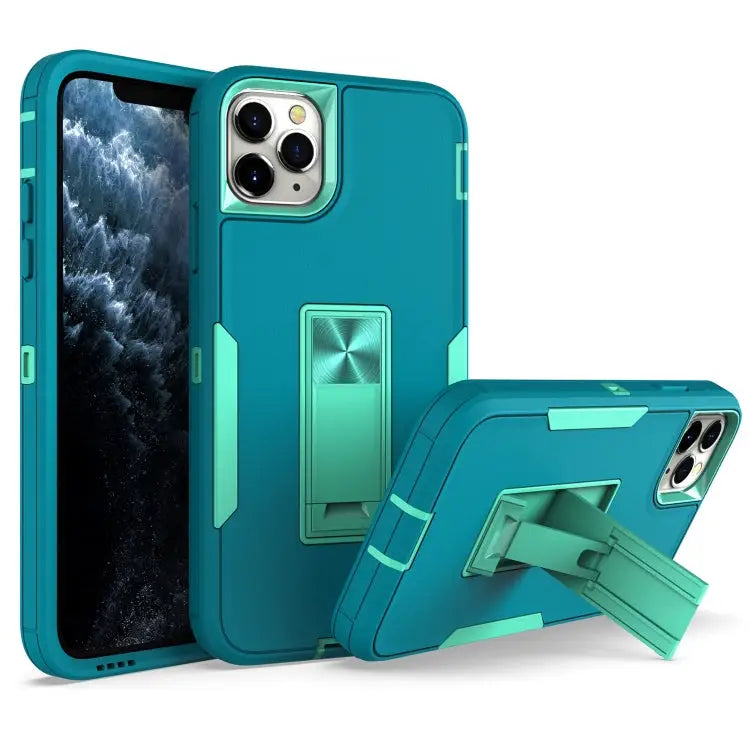 Magnetic Holder Phone Case For iPhone 13 Pro Max For iPhone XS / X - For iPhone 13 Pro Max / Lake Blue + Blue-green