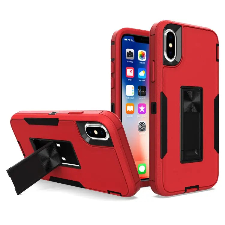 Magnetic Holder Phone Case For iPhone XR For iPhone XS Max - For iPhone XS Max / Red + Black - Apple Accessories