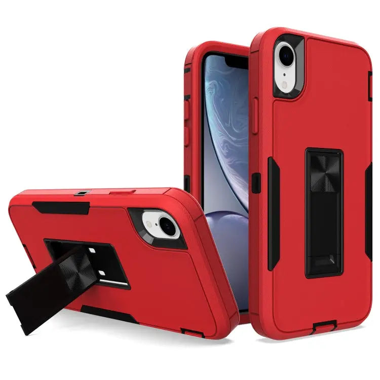 Magnetic Holder Phone Case For iPhone XR For iPhone XS Max - For iPhone XR / Red + Black - Apple Accessories