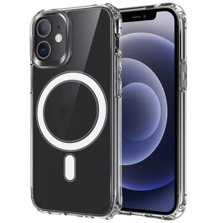Magnetic Ring Clear Crystal Acrylic +TPU Four-corner Airbag Shockproof Case For iPhone 12 Pro Max For iPhone 12 / 12