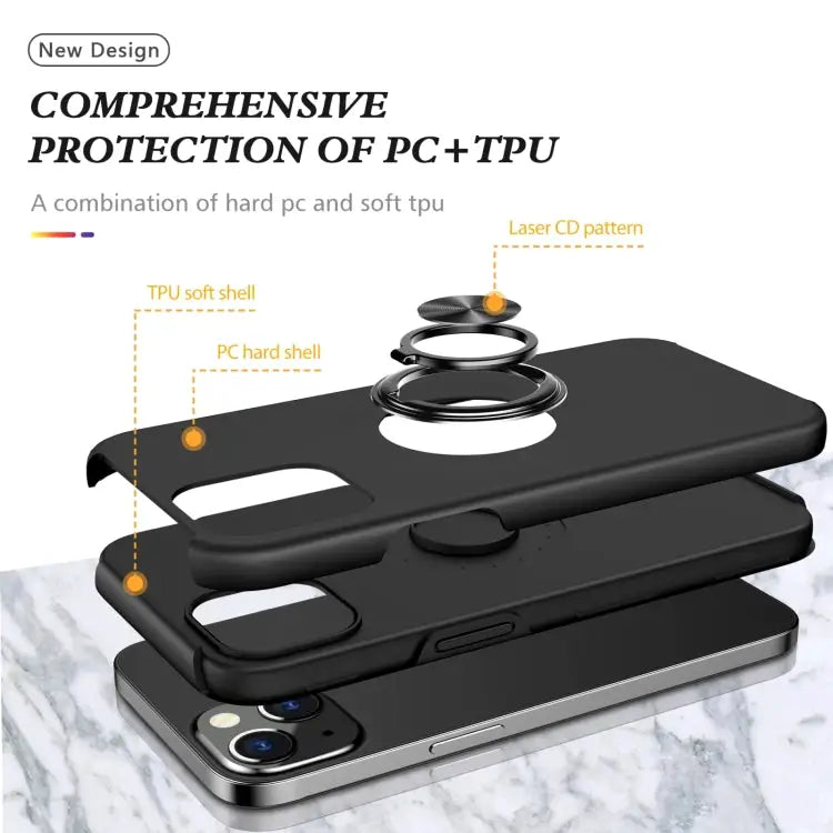 Magnetic Ring Kickstand Shockproof Phone Case For iPhone 14 For iPhone 14 Plus For iPhone 14 Pro - Apple Accessories
