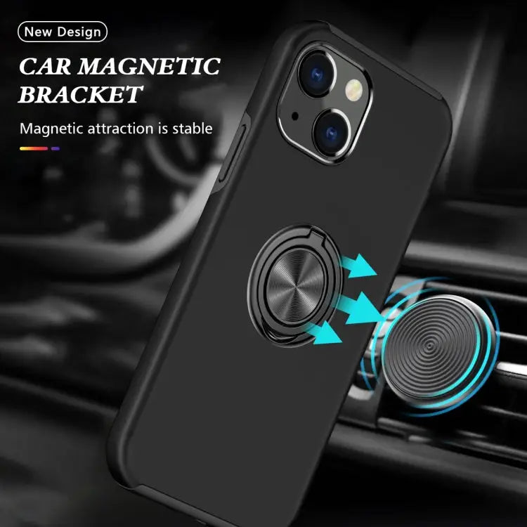 Magnetic Ring Kickstand Shockproof Phone Case For iPhone 14 For iPhone 14 Plus For iPhone 14 Pro - Apple Accessories