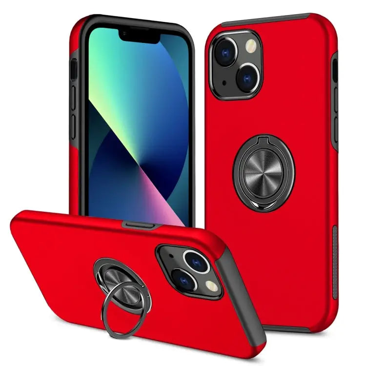 Magnetic Ring Kickstand Shockproof Phone Case For iPhone 14 For iPhone 14 Plus For iPhone 14 Pro - For iPhone 14 Plus