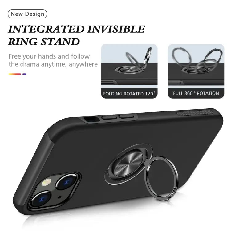 Magnetic Ring Kickstand Shockproof Phone Case For iPhone 14 For iPhone 14 Plus For iPhone 14 Pro - Apple Accessories