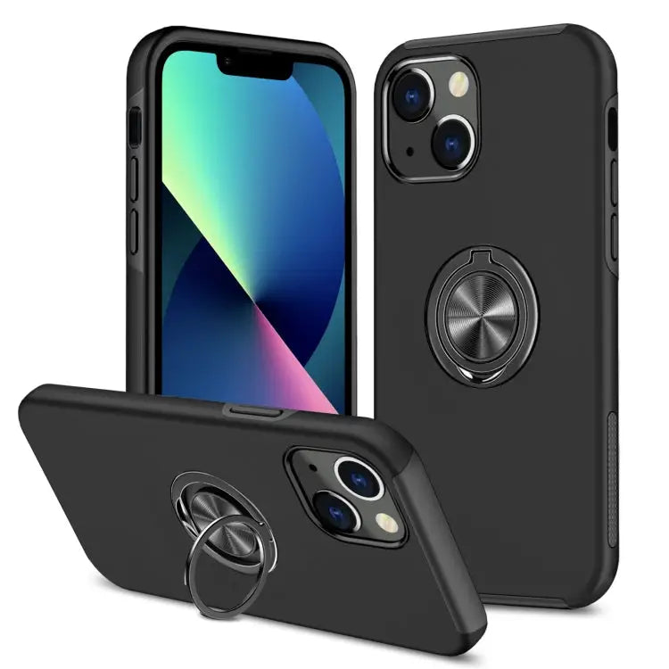 Magnetic Ring Kickstand Shockproof Phone Case For iPhone 14 For iPhone 14 Plus For iPhone 14 Pro - For iPhone 14 Plus