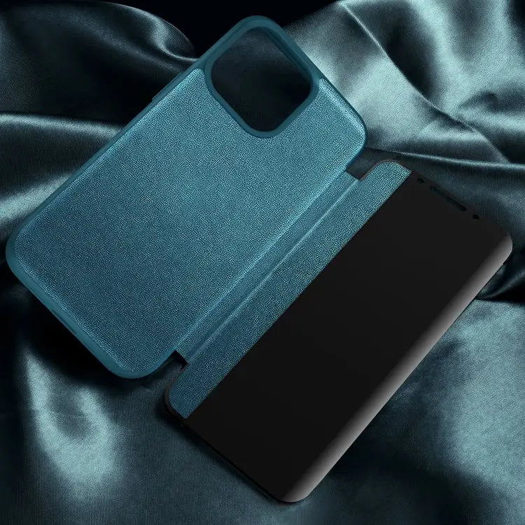 Magnetic Side Window View Shockproof Horizontal Flip Leather Case For iPhone 13 mini For iPhone 13 For iPhone 13 Pro