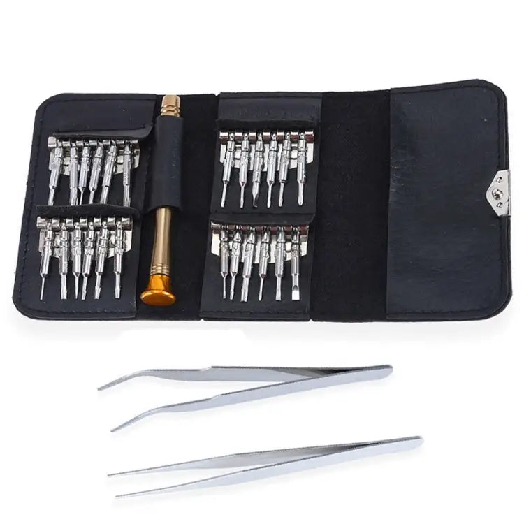Magnetic suction 27 in 1 portable wallet type screw driver set mobile phone tablet maintenance tool - 27 in 1