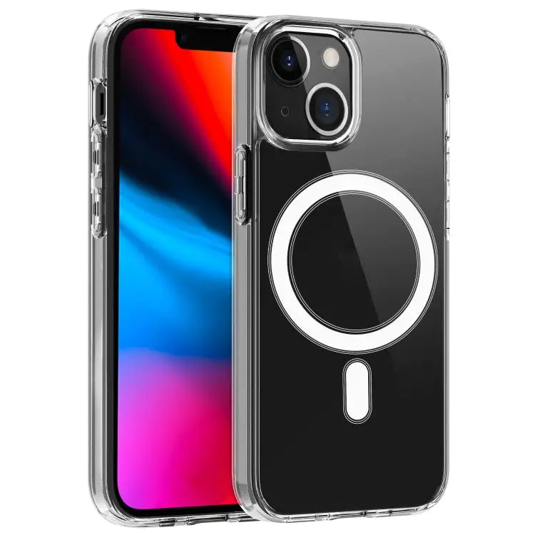 Magsafe Case Simple Magnetic Ring All-inclusive Clear Crystal Acrylic PC +TPU Shockproof Case For iPhone 13 mini